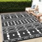 Outdoor Rug 5'X8' Reversible Patio Rug, Outdoor Plastic Straw Rug, RV Camping Ru