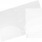 Heavy Duty Plastic 3 Hole Punch Pocket Folders - Extra Tough School Folders - Cl