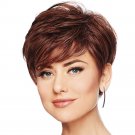 BLONDE UNICORN Short Wig with Bangs Human Hair Wigs for Women Auburn Hair Wigs N