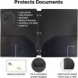 Binder Folders with Pockets - (Black, 3 Pack, 2 Pockets 3 Holes), Colored Plasti