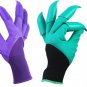 2 Pairs Garden Gloves with Claws Waterproof Gardening Claw Gloves for Planting D