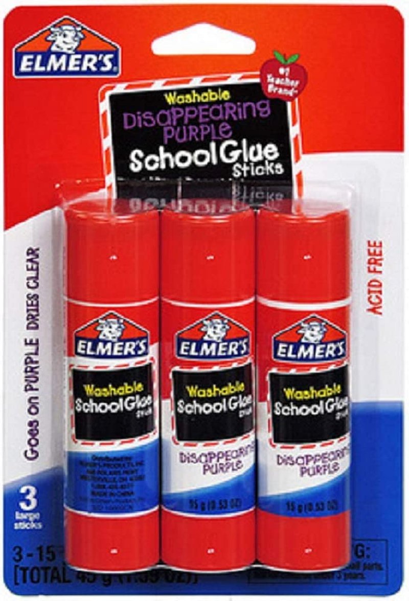 Elmer'S Glue Sticks Washable NonToxic Disappearing Purple 0.53Oz Pack
