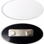 Oval Name Badge Blanks with Magnet - 10 Pack (White)