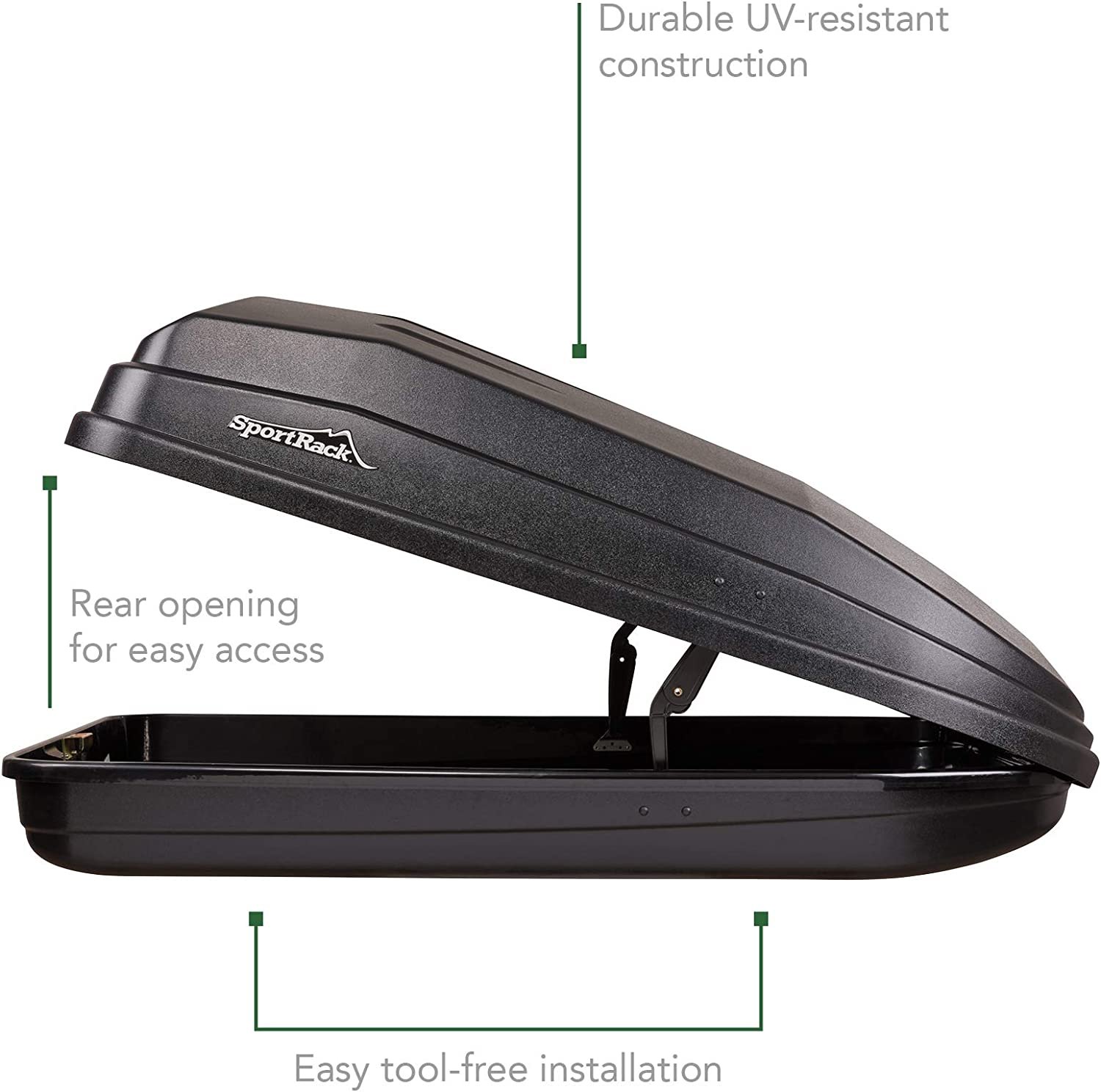 Sportrack Vista XL Rear Opening Cargo Box,Black