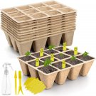 120 Cells Seedling Starter Trays,12 Pack Starter Trays for Planting,Biodegradabl