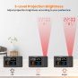 SC91 Projection Alarm Clock for Bedrooms with Weather Station, Wireless Indoor O