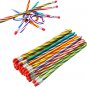 35 PCS Colorful Flexible Soft Pencil,Striped Magic Bendy Pencil with Eraser,Bend