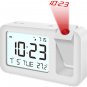 Projection Alarm Clock with 120° Rotatable Projector, 4 Level Brightness Adjusta