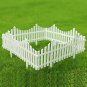 Sungmor Plastic White Edging Garden Picket Fence - Grass Lawn Flowerbed Plant Bo