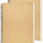 2 Pack College Ruled Notebook, Soft Yellow Cover Spiral Notebook, Memo Notepad S