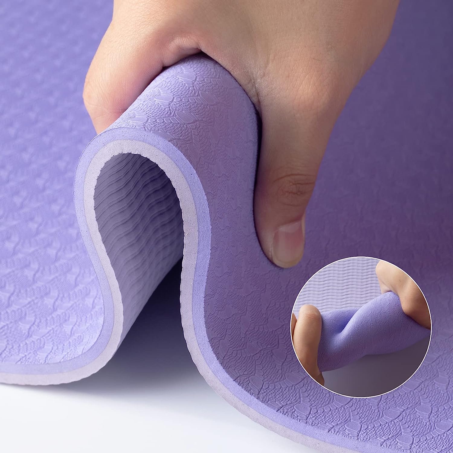 TPE Yoga Mat 1/3 Inch Extra Thick Exercise Mat NonSlip Workout Mat