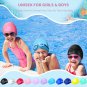 Kids Long Hair Swim Cap for Girls Boys, 3 Size Silicone Swimming Cap for Age 1-1