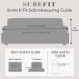 Surefit Stretch Morgan 1 Piece Sofa Slipcover in Gray