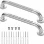 2 Pack 16 Inch Grab Bars for Bathtubs and Showers, anti Slip Shower Grab Bars St