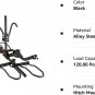 Hitch Bike Rack, Wobble Free Smart Tilting Folding Bicycle Car Racks for Standar