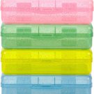 Colorful Glitter Plastic Pencil Boxes, Translucent Pencil Boxes for School, Cray