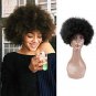 QUEENTAS 8Inch Short Afro Wigs Short Curly Human Hair Afro Wigs for Black Women