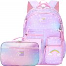 Backpacks for Girls School Cute Kids Backpack Bookbags with Insulated Lunch Box