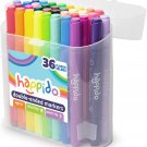 Happido Double-Ended Markers, 36 Colors - Non-Toxic, Brightly Colored Markers fo