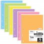 Spiral Notebook, 6 Pack of 1-Subject College Ruled Spiral Bound , Pastel Color C