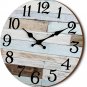 16 Inch Wall Clock-Large Silent Wall Clocks Non Ticking Wooden Clocks Battery Op