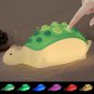 Dinosaur Kids Night Light,Silicone Nursery Dino Lamp with Pop Bubble,7 Nightligh