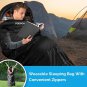 Flannel Sleeping Bag with Pillow Lightweight Warm Weather 3-4 Seasons for Adults