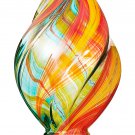 Ice Cream Shaped Spiral Hummingbird Feeder for Outdoors Hanging, Hand Blown Glas