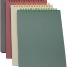 Top Bound Spiral Notebook, 4 Pcs 4 Color A5 Size Thick Plastic Hardcover 7Mm Col