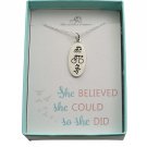 Sterling Silver Triathlon Necklace for Women. Handmade Necklaces on 18 Inch Ster