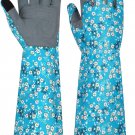 Long Gardening Gloves for Women Thorn Proof Leather Garden Gloves Breathable Wor