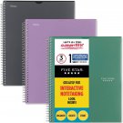 Five Star Interactive Notetaking Spiral Notebooks, 3 Pack, 1 Subject, College Ru
