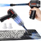 Compressed Air Duster & Mini Vacuum Keyboard Cleaner 3-In-1, New Generation Cann
