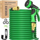 100 Ft Expandable Garden Hose with 10 Function Nozzles, New Water Hose with 50 L