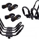 Kayak Roof Racks for 2 Kayaks - Dual Universal Fit Carriers Include Two Sets of