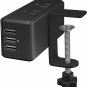 Desk Edge Clamp Power Strip with 6 Outlets,3 USB-A Ports,Maximum Mounting Thickn
