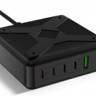USB C Charger, 6-Port Fast Charger 200W USB C Charging Station Compatible with M