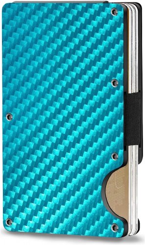 Carbon Fiber Credit Card Holder & Money Clip Wallet for Men - Slim Rfid Wallet E