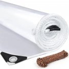 Clear Tarps 3X6-FT 20-Mil Thickness Heavy Duty Waterproof PVC Tarpaulin with Gro