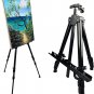 Portable Artist Easel Stand, Metal Tripod Adjustable Easel for Painting Canvases