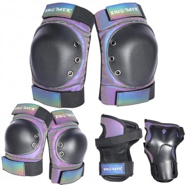Skating Protective Gear Adult, Knee and Elbow Pads with Wrist Guards for Roller