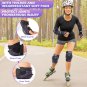 Skating Protective Gear Adult, Knee and Elbow Pads with Wrist Guards for Roller