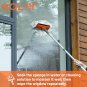 Professional Window Cleaner Tool, 2-In-1 Rotatable Squeegee for Window Cleaning