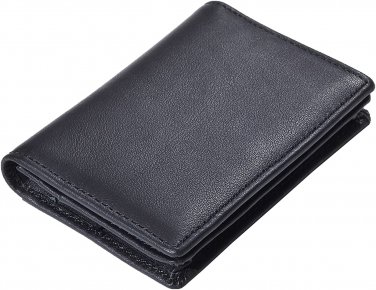 Genuine Leather Bifold Id/Business Credit Card Case Holder for Men Slim Front Po