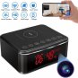 Camera with Video in Alarm Clock,Bluetooth Speaker,Wireless Charger,Nanny Cam wi