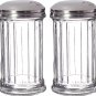 Retro Style Sugar Dispenser/Pourer/Shaker, Glass Jar, Stainless Steel Pour-Flap