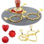 3-Pack Metal Wax Seal Molds with round Flower Heart Shape for 1 Inch Wax Seal St
