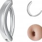 Clicker Belly Button Ring for Women,Belly Barbell Piercing Simulated Diamonds Ri