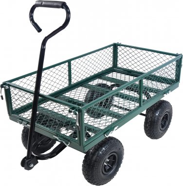 Wagon with Removable Sides Can Be Used Infarms, Warehouses, Etc. Garden Dump Car