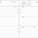 2024 Weekly & Monthly Planner Refill for A5 Ring Binder, 5-1/2" X 8-1/4", from J